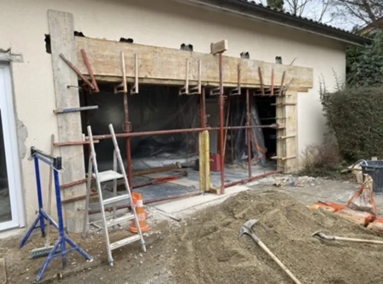 Création d'ouverture pour agrandissement de maison aux Monts d'Or, Les Monts d'Or, Batilux Habitats
